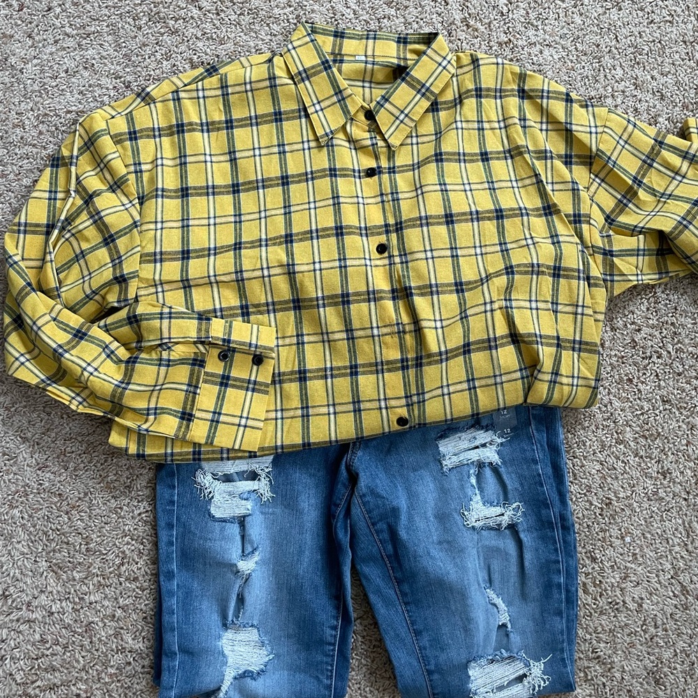 Yellow & Blue checkered shirt🔵🟡